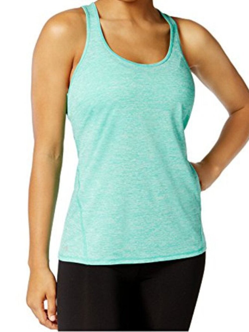 Ideology Womens Activewear Rapidry Heathered Racerback Tank Top